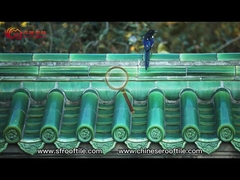 광택 녹색 주문형 중국 지붕은 중국 요업 지붕 타일을 타일로 덮습니다