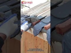 전통적 주거 고대 중국 지붕 타일 광택처리를 하지 않은 매트 지붕 타일