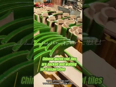 오래가는 차이니즈 템플 루프 타일 광택 자기 지붕 타일 수치들 Dragon Design