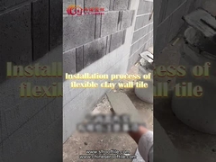 MCM 돌 탄력적 점토타일은 주문형인 외부 별장 벽을 위해 다른 금속을 입히는 것 벽돌로 두릅니다