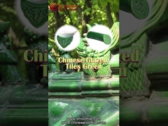 고대 사원 세라믹 재료 중국 가시화 된 지붕 타일 부드럽고 밝은 표면