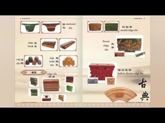 고대 중국식 건물 지붕 타일 및 지붕 장식