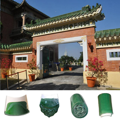 품질  Plain Chinese Ceramic Roof Tiles Green Glazed Handmade Clay Roof Tiles 공장