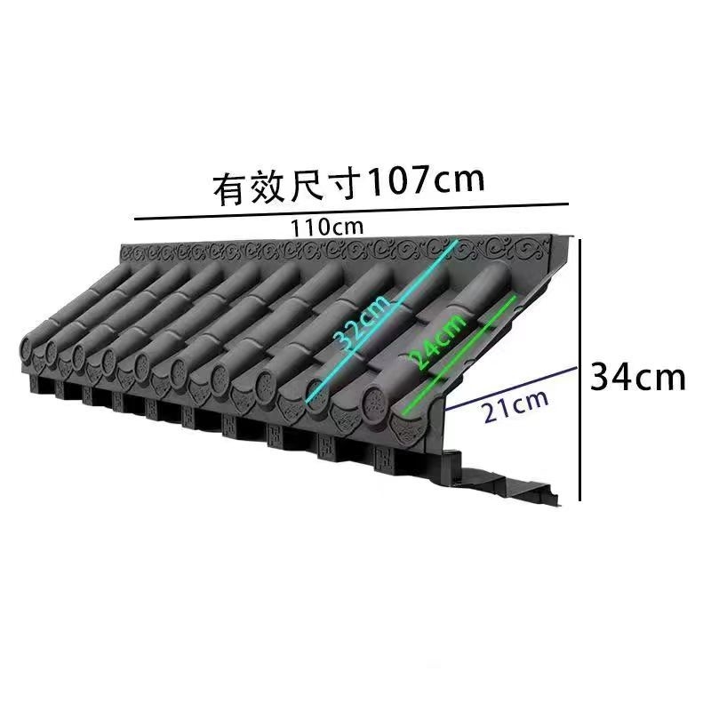 3D 고전 윗 지붕 棚 벽 장식 아시아 중국 플라스틱 타일