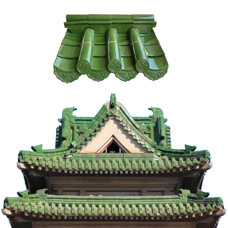 아시아 스타일 정통 앤티크 중국식 유약 지붕 타일 (레스토랑, 호텔, 사찰 지붕용)