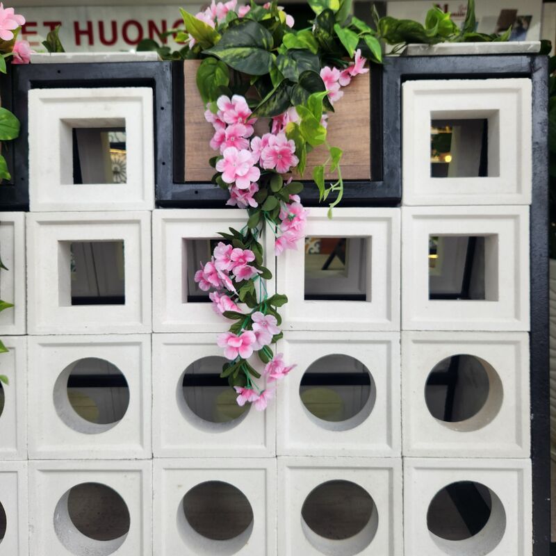 시멘트 부품 벽돌 사각형 모양 화면 배경 벽보드 화면 홀 3D 디자인 원활한 빠른 설치 장식