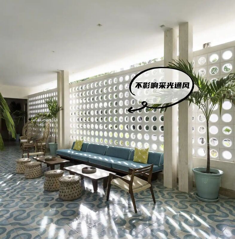 해안 지역용 내염 콘크리트 스크린 블록 부식 방지 통풍 벽 블록 장식 브리즈 블록