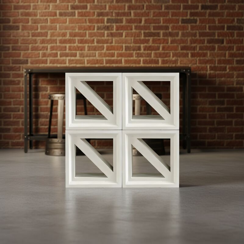 시멘트 브리즈 블록 외부 벽 지오메트릭 공간 파티션 및 스크린 블록 애플리케이션을위한 싱터 된 고체 화강 벽돌