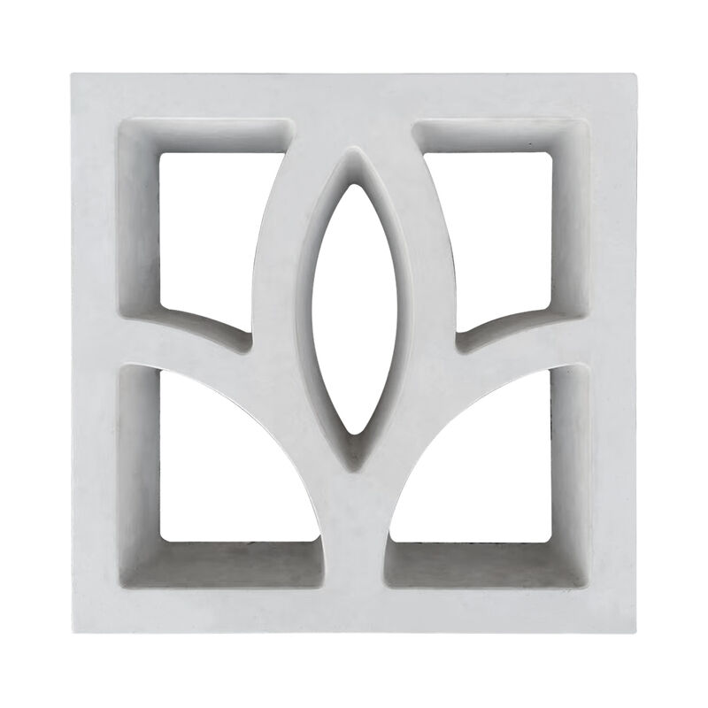 미니멀리스트 선형 시리즈 흰색 콘크리트 스크린 바람 블록 시멘트 부품 벽돌 현대 전면