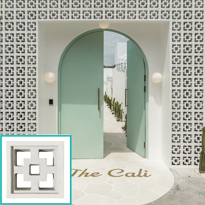 환기된 사생활 보호 벽 벽돌 콘크리트 브리즈 블록 건축 굽은 브리즈 블록 발코니 및 타운 하우스