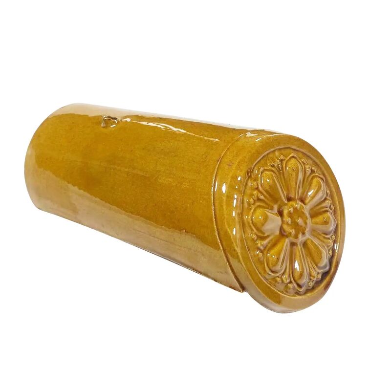 건축 자재 고대 스타일 유약 기와 황금 지붕 널 건물 사찰 수도원