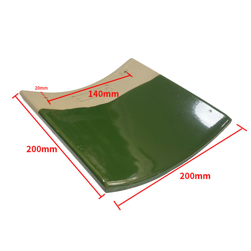 녹색 유약 타일 복고풍 나무 질감 안뜰 풍경 정자 발코니 자연 장식용 나무 프레임 중국식 파빌리온