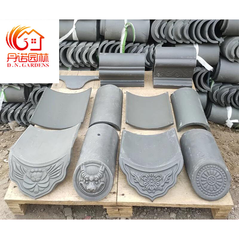 Garden Gazebo/Pavilion with Chinese Gray Clay Roof Tiles Whole Set for Sale Installation Instruction