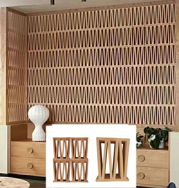 Brick Partition Wall Background m Shape Yellow Color Wind Screen Tiles Terracotta Breeze Blocks Panels