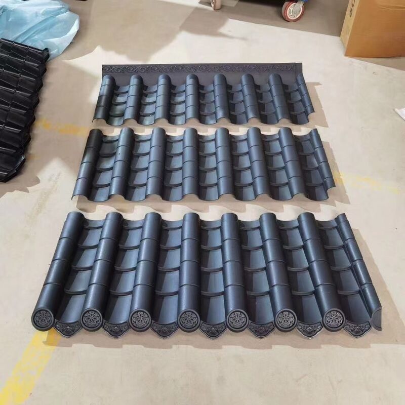 합성 樹脂 플라스틱 지붕 타일 ASA PVC 지붕 타일 세라믹 타일 주택 빌라 가세보 야외 건물 지붕