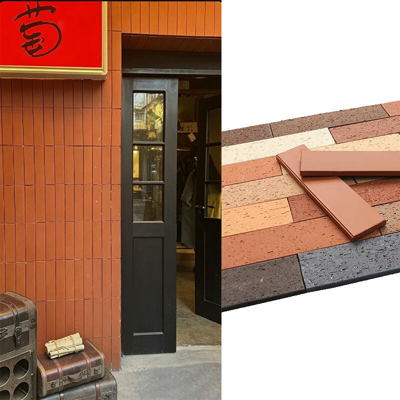 Nautral Terracotta 외부 벽 정면과 현대 건축 디자인을 위한 빨간 쪼개지는 얼굴 벽돌 자연적인 찰흙 벽돌 베니어
