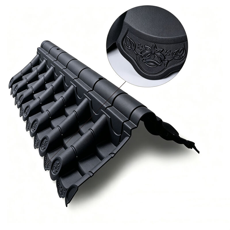 Synthetic Plastic Japanese Roof Tile Sheets Lightweight PP Plastic Roofing Panels for Gazebos & Garden Walls